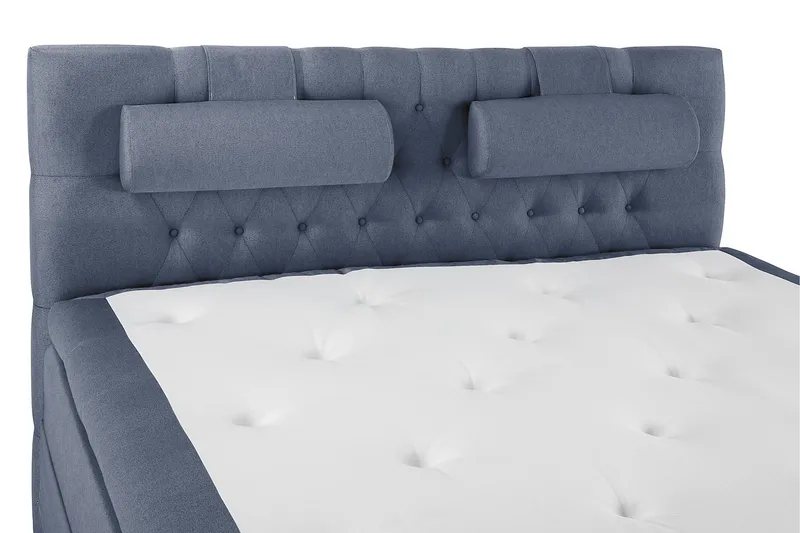 Sänkypaketti Lucky 180x200 Diamant Sängynpääty Tummansinine - Polyeetteri Niskatyyny Suuri - Huonekalut - Sänky - Jenkkisängyt