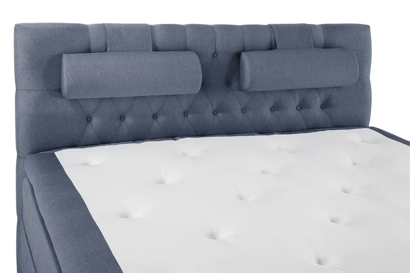 Sänkypaketti Lucky 180x200 Diamant Sängynpääty Tummansinine - Polyeetteri Niskatyyny Suuri - Huonekalut - Sänky - Jenkkisängyt