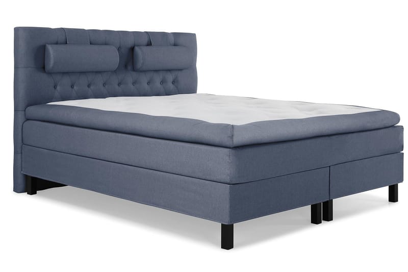 Sänkypaketti Lucky 180x200 Diamant Sängynpääty Tummansinine - Polyeetteri Niskatyyny Suuri - Huonekalut - Sänky - Jenkkisängyt