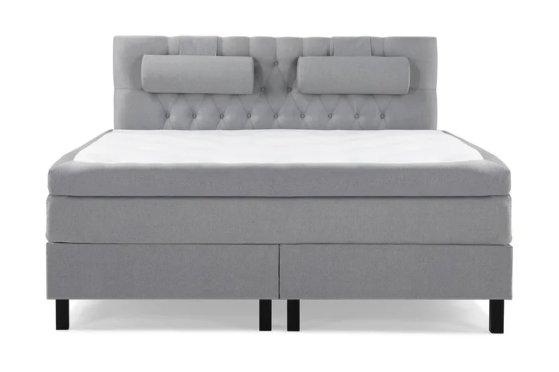 Sänkypaketti Lucky 180x200 Diamant Sängynpääty V.harmaa - Niskatyyny Suuri Vaaleanharmaa - Huonekalut - Sänky - Parisänky