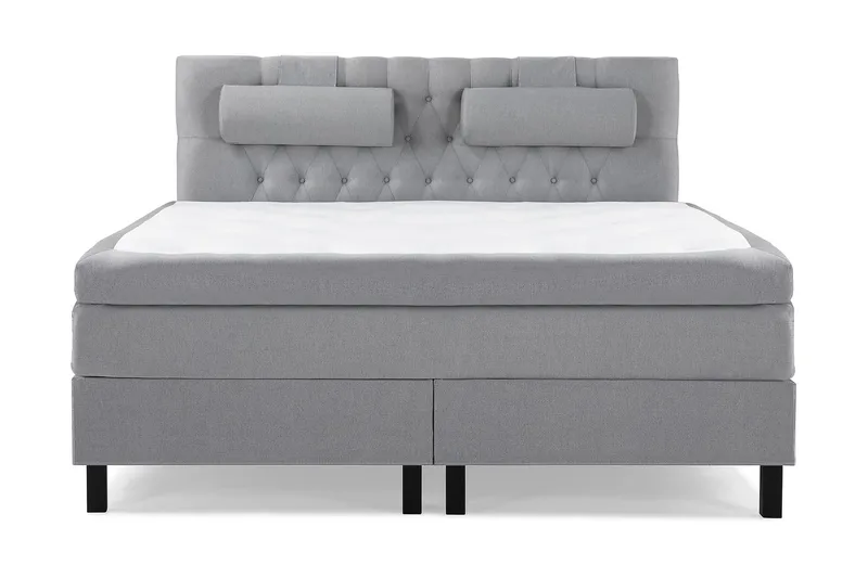 Sänkypaketti Lucky 180x200 Diamant Sängynpääty V.harmaa - Niskatyyny Suuri Vaaleanharmaa - Huonekalut - Sänky - Jenkkisängyt