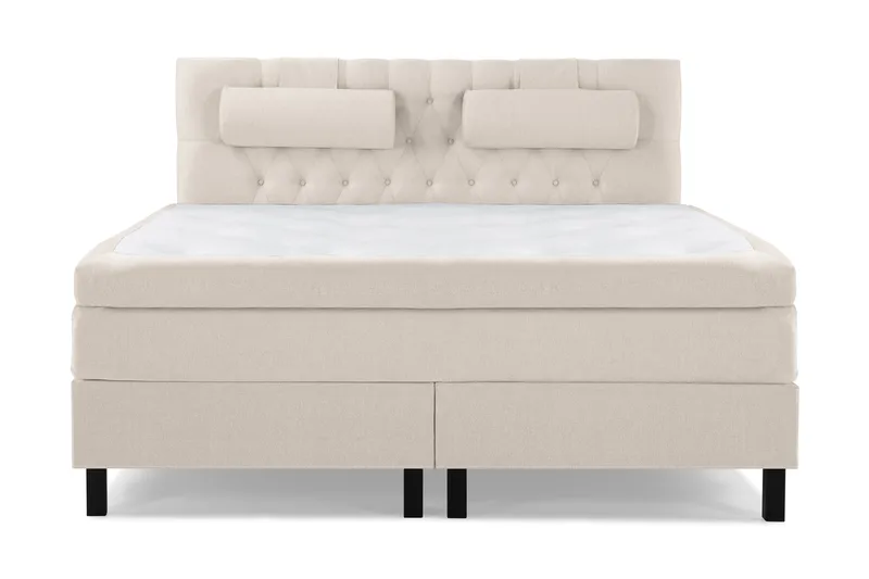 Sänkypaketti Lucky 180x200 Memorypatja Diamant Sängynpääty - Beige - Huonekalut - Sänky - Jenkkisängyt