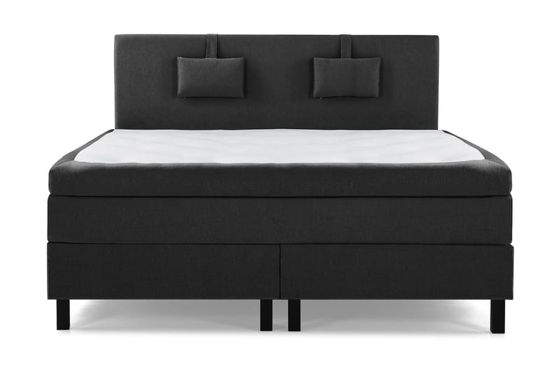 Sänkypaketti Lucky 180x200 Sileä Sängynpääty Musta, Memory Niskatyyny Pieni