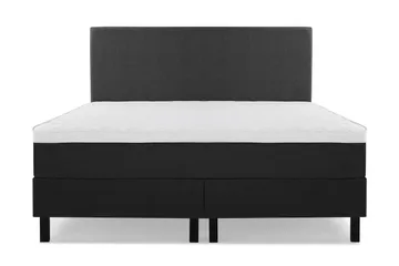 Sänkypaketti Lucky 180x200 Sileä Sängynpääty Musta