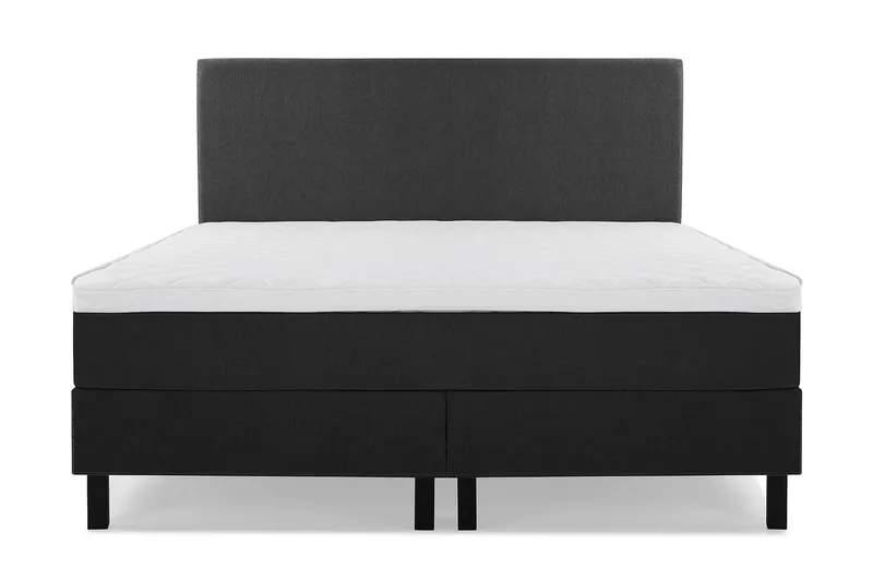 Sänkypaketti Lucky 180x200 Sileä Sängynpääty Musta - Vaahto - Huonekalut - Sänky - Jenkkisängyt