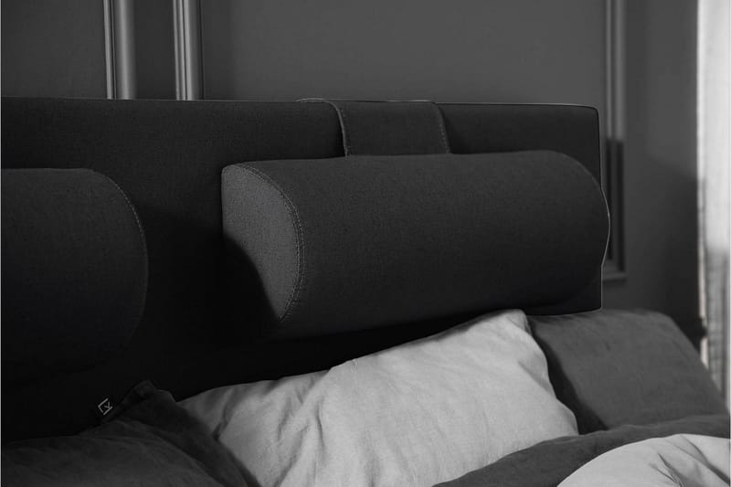 Sänkypaketti Lucky 180x200 Sileä Sängynpääty Musta - Vaahto - Huonekalut - Sänky - Jenkkisängyt