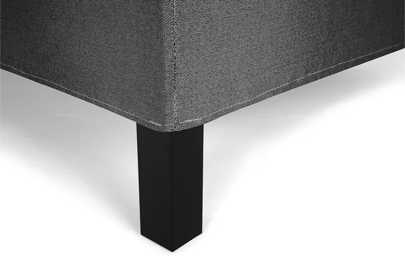 Sänkypaketti Lucky 180x200 Sileä Sängynpääty Musta - Polyeetteri Niskatyyny Suuri - Huonekalut - Sänky - Parisänky