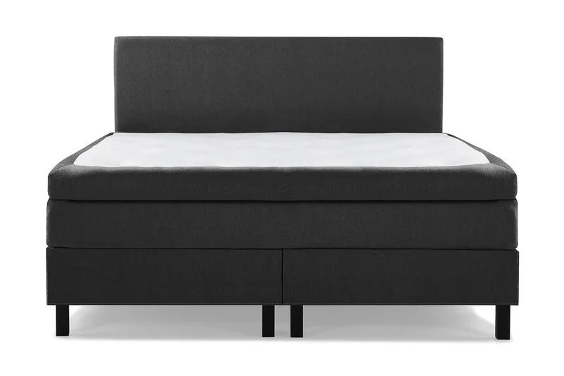 Sänkypaketti Lucky 180x200 Sileä Sängynpääty Musta/Harmaa/PU, Musta/Harmaa/PU