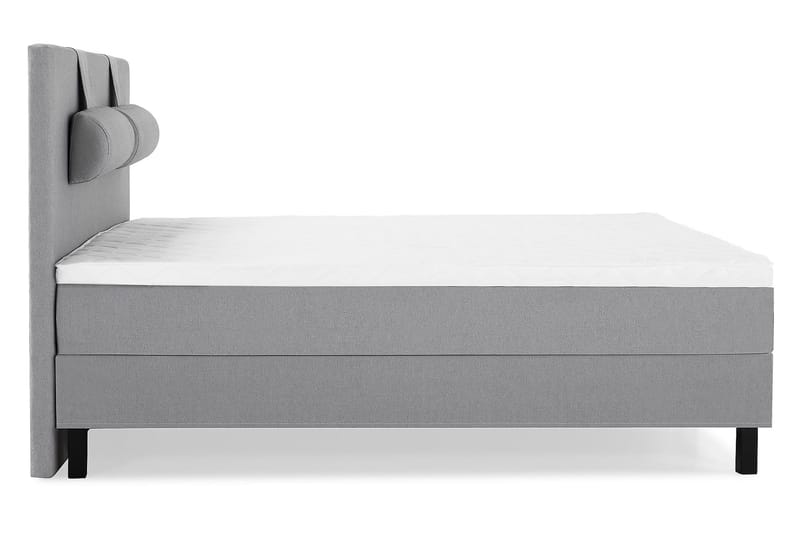 Sänkypaketti Lucky 180x200 Sileä Sängynpääty Vaaleanharmaa - Vaahto Niskatyyny Suuri - Huonekalut - Sänky - Jenkkisängyt