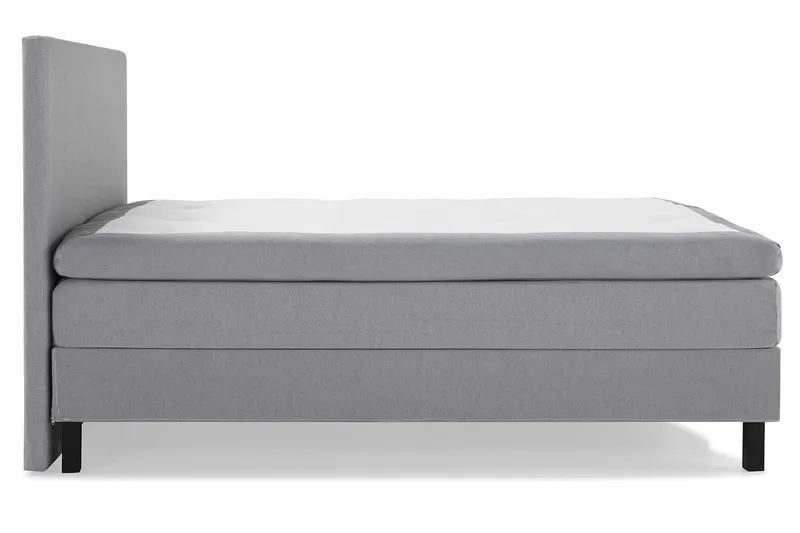 Sänkypaketti Lucky 180x200 Sileä Sängynpääty Vaaleanharmaa - Vaaleanharmaa - Huonekalut - Sänky - Jenkkisängyt