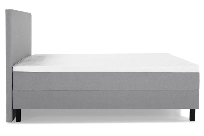Sänkypaketti Lucky 180x200 Sileä Sängynpääty Vaaleanharmaa - Vaaleanharmaa - Huonekalut - Sänky - Jenkkisängyt