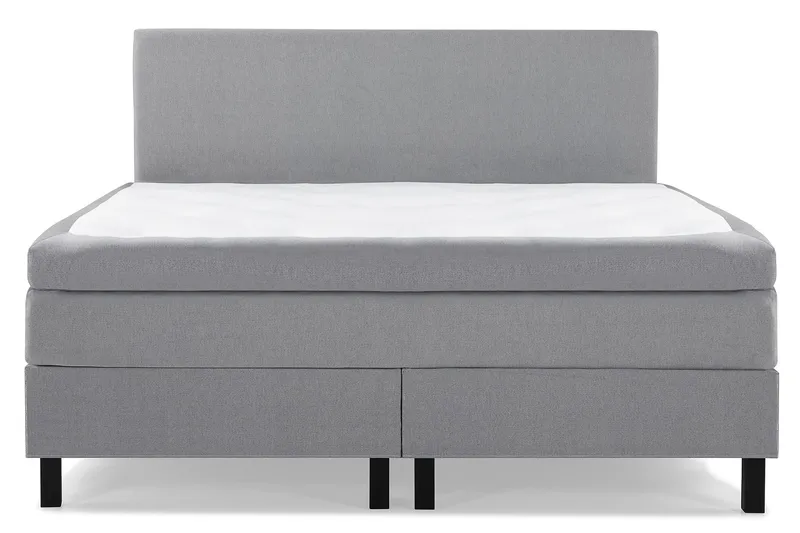 Sänkypaketti Lucky 180x200 Sileä Sängynpääty Vaaleanharmaa - Vaaleanharmaa - Huonekalut - Sänky - Jenkkisängyt