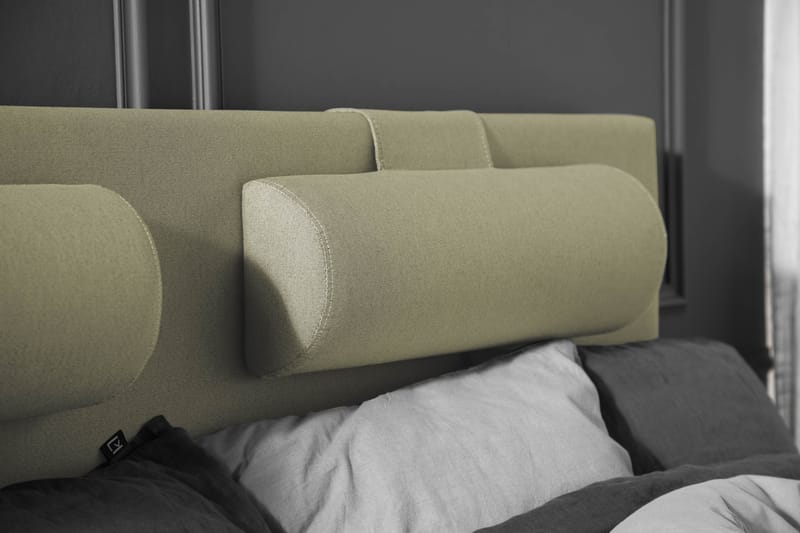 Sänkypaketti Lucky 180x200 Sileä Sängynpääty Vihreä - Memory - Huonekalut - Sänky - Jenkkisängyt