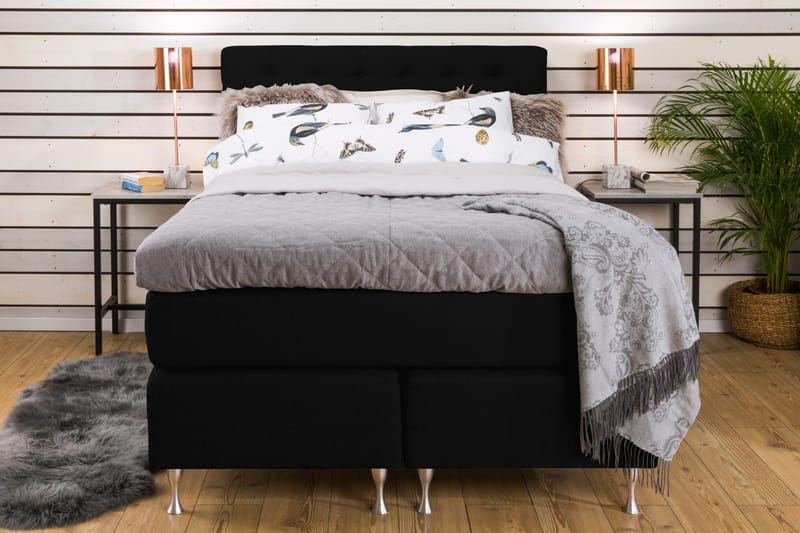 Sänkypaketti Mist 140x200 Musta - Huonekalut - Sänky - Jenkkisängyt