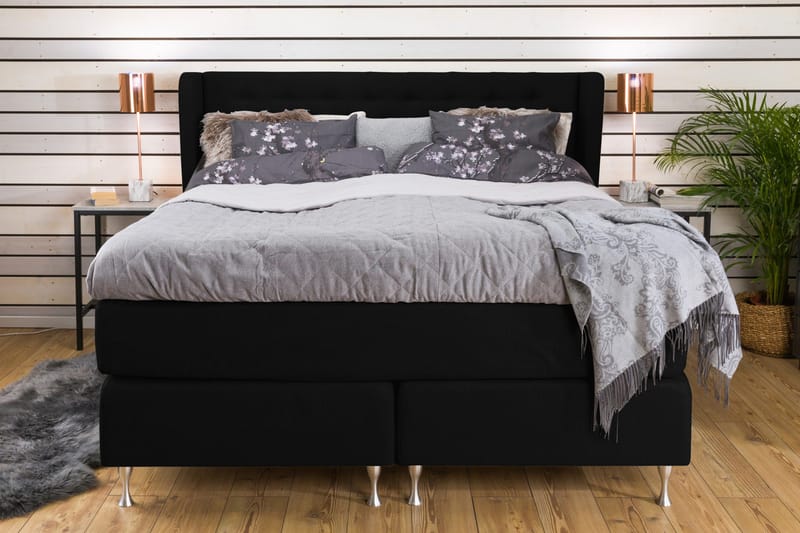 Sänkypaketti Mist 160x200 Musta - Huonekalut - Sänky - Jenkkisängyt