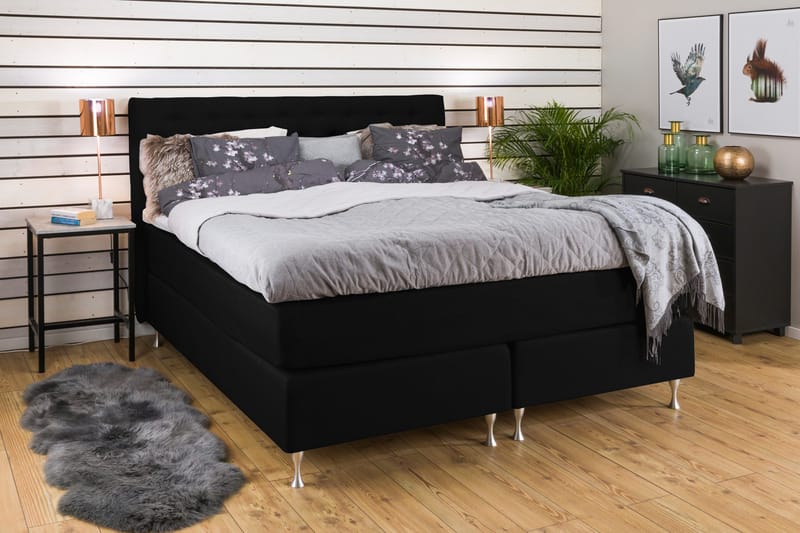 Sänkypaketti Mist 160x200 Musta - Huonekalut - Sänky - Jenkkisängyt