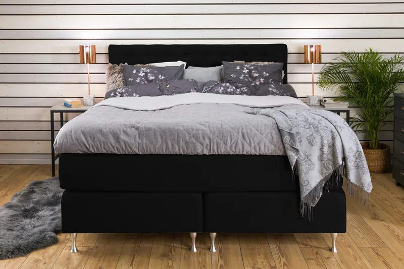 Sänkypaketti Mist 180x200 Musta - Huonekalut - Sänky - Jenkkisängyt