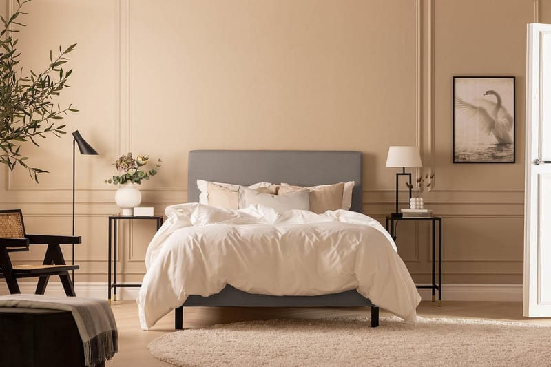 Sänkypaketti Nayaka 120x200 Memoryvaahto - Sileä pääty Harmaa - Huonekalut - Sänky - Jenkkisängyt