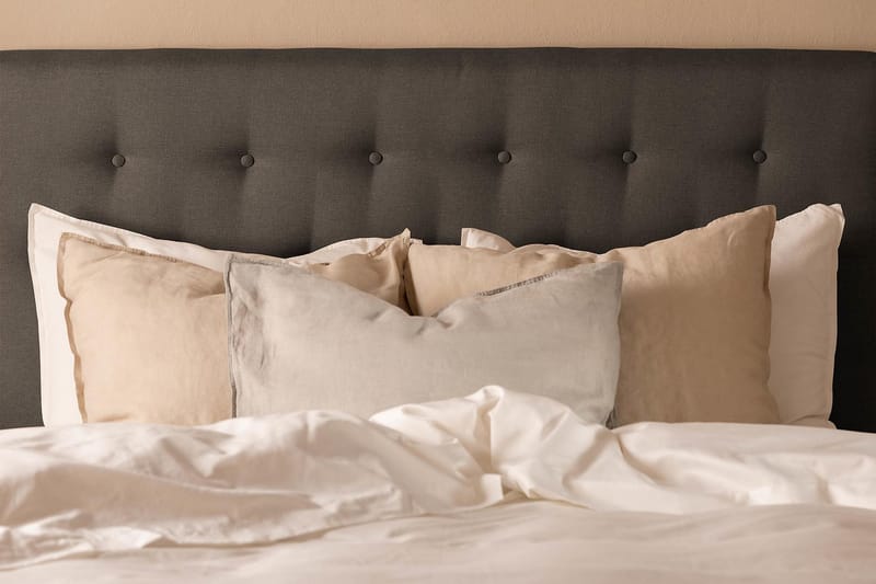 Sänkypaketti Nayaka 120x200 Vaahtomuovi - Napillinen pääty Tummanharmaa - Huonekalut - Sänky - Parisänky