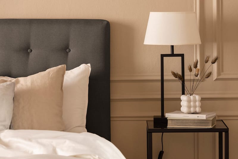 Sänkypaketti Nayaka 120x200 Vaahtomuovi - Napillinen pääty Tummanharmaa - Huonekalut - Sänky - Parisänky