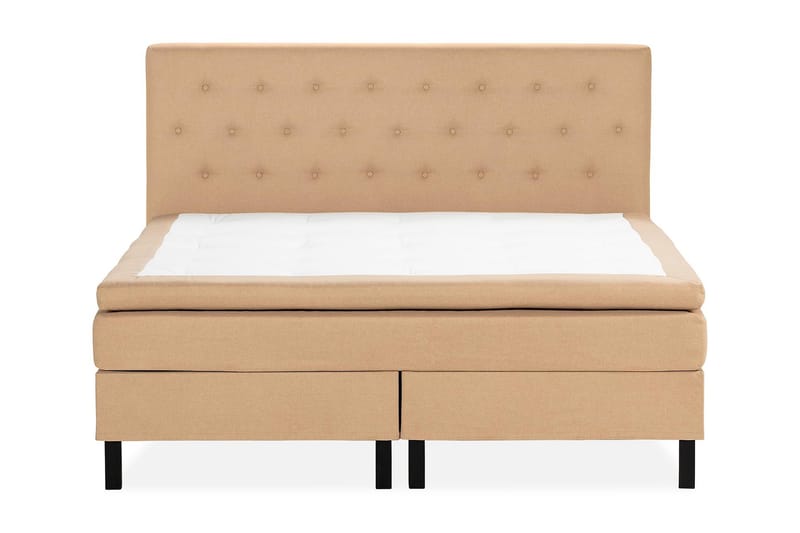 Sänkypaketti Nayaka 150x200 Lateksi - Napillinen pääty Beige - Huonekalut - Sänky - Jenkkisängyt