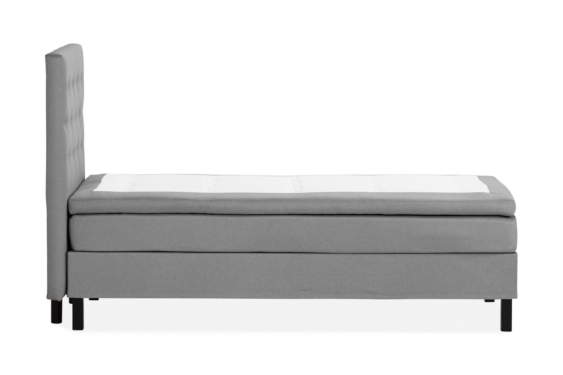 Sänkypaketti Nayaka 90x200 Vaahtomuovi - Napillinen pääty Harmaa - Huonekalut - Sänky - Jenkkisängyt