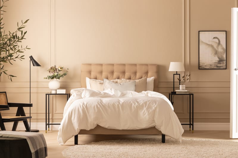Sänkypaketti Nayaka 90x200 Vaahtomuovi - Topattu pääty Beige - Huonekalut - Sänky - Jenkkisängyt