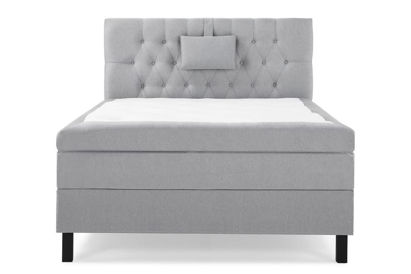 Sänkypaketti Olivia 120x200 Diamant Sängynpääty Keskiharmaa - Polyeetteri Niskatyyny Pieni - Huonekalut - Sänky - Jenkkisängyt