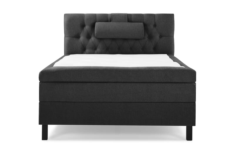 Sänkypaketti Olivia 120x200 Diamant Sängynpääty Musta/Harmaa - Polyeetteri Niskatyyny Suuri - Huonekalut - Sänky - Jenkkisängyt
