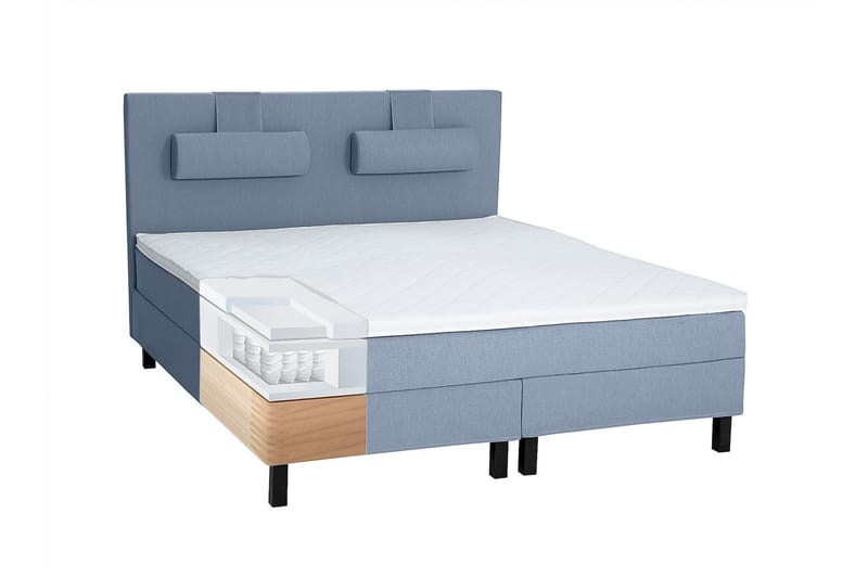 Sänkypaketti Olivia 120x200 Diamant Sängynpääty Tummansinine - Polyeetteri - Huonekalut - Sänky - Jenkkisängyt