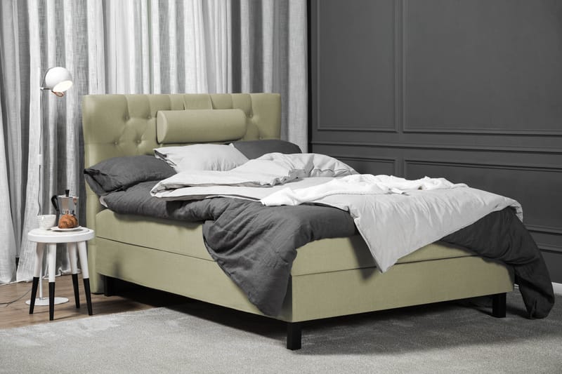 Sänkypaketti Olivia 120x200 Diamant Sängynpääty Vihreä - Vaahto Niskatyyny Suuri - Huonekalut - Sänky - Jenkkisängyt