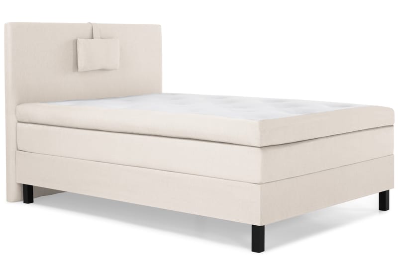 Sänkypaketti Olivia 120x200 Sileä Sängynpääty Beige - Memory Niskatyyny Pieni - Huonekalut - Sänky - Jenkkisängyt