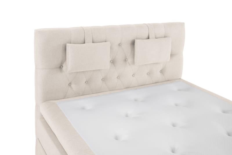 Sänkypaketti Olivia 140x200 Diamant Sängynpääty Beige - Lateksi Niskatyyny Pieni - Huonekalut - Sänky - Jenkkisängyt