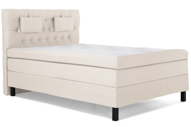 Sänkypaketti Olivia 140x200 Diamant Sängynpääty Beige - Lateksi Niskatyyny Pieni - Huonekalut - Sänky - Jenkkisängyt