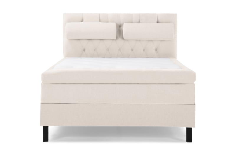 Sänkypaketti Olivia 140x200 Diamant Sängynpääty Beige - Polyeetteri Niskatyyny Suuri - Huonekalut - Sänky - Jenkkisängyt