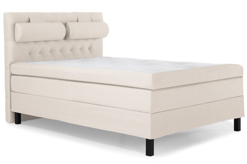 Sänkypaketti Olivia 140x200 Diamant Sängynpääty Beige - Polyeetteri Niskatyyny Suuri - Huonekalut - Sänky - Jenkkisängyt