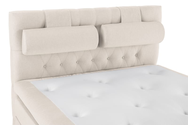 Sänkypaketti Olivia 140x200 Diamant Sängynpääty Beige - Polyeetteri Niskatyyny Suuri - Huonekalut - Sänky - Jenkkisängyt