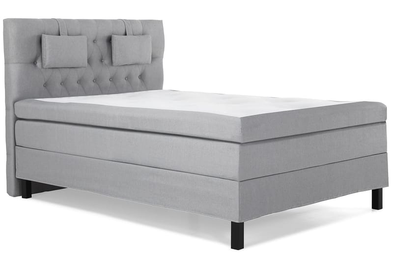 Sänkypaketti Olivia 140x200 Diamant Sängynpääty Keskiharmaa - Lateksi Niskatyyny Pieni - Huonekalut - Sänky - Jenkkisängyt