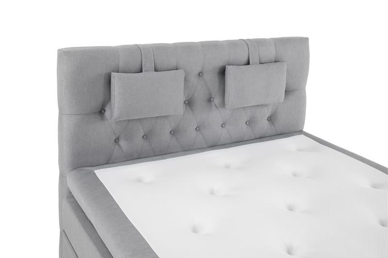 Sänkypaketti Olivia 140x200 Diamant Sängynpääty Keskiharmaa - Lateksi Niskatyyny Pieni - Huonekalut - Sänky - Jenkkisängyt