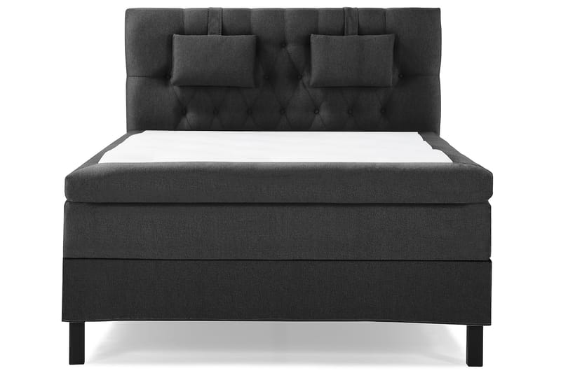 Sänkypaketti Olivia 140x200 Diamant Sängynpääty Musta/Harmaa - Niskatyyny Pieni Musta/Harmaa - Huonekalut - Sänky - Jenkkisängyt