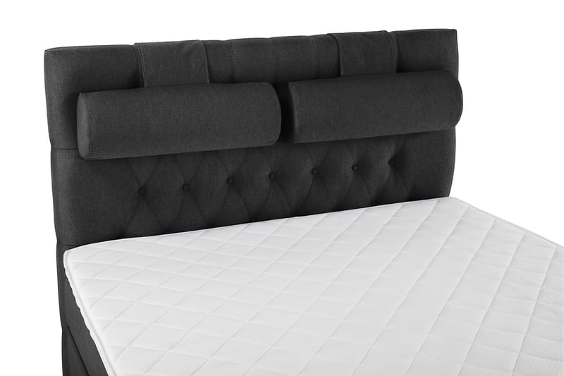 Sänkypaketti Olivia 140x200 Diamant Sängynpääty Musta/Harmaa - Vaahto Niskatyyny Suuri - Huonekalut - Sänky - Jenkkisängyt