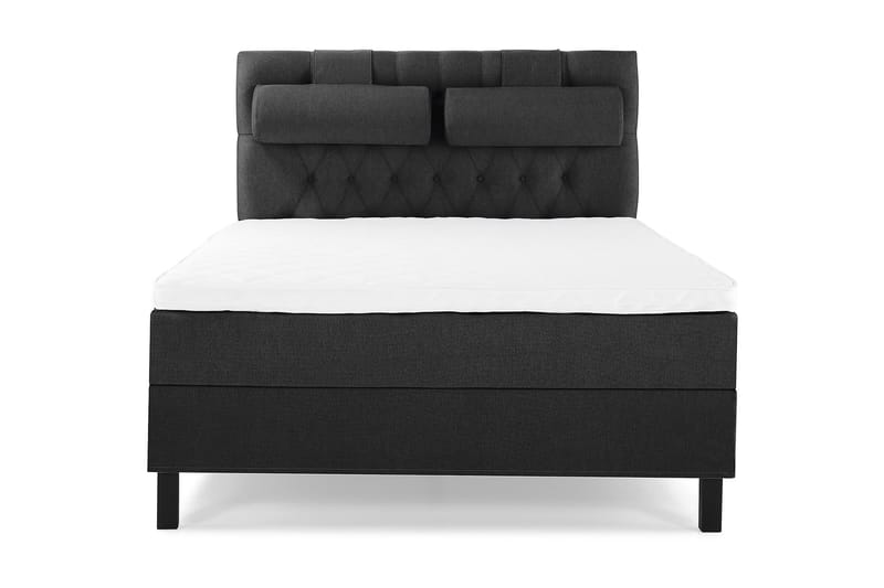 Sänkypaketti Olivia 140x200 Diamant Sängynpääty Musta/Harmaa - Vaahto Niskatyyny Suuri - Huonekalut - Sänky - Jenkkisängyt