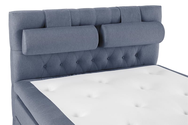 Sänkypaketti Olivia 140x200 Diamant Sängynpääty Tummansinine - Polyeetteri Niskatyyny Suuri - Huonekalut - Sänky - Jenkkisängyt