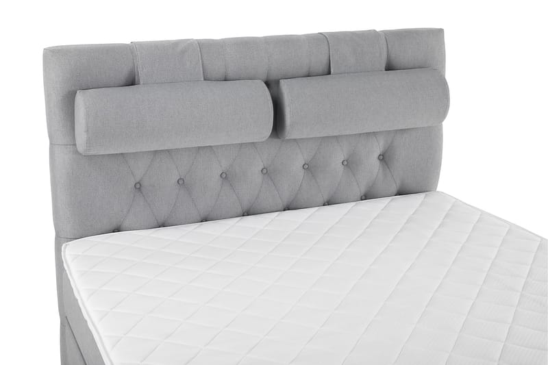 Sänkypaketti Olivia 140x200 Diamant Sängynpääty Vaaleanharm - Vaahto Niskatyyny Suuri - Huonekalut - Sänky - Jenkkisängyt