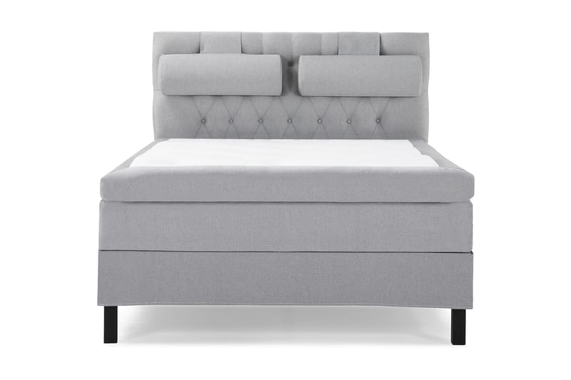 Sänkypaketti Olivia 140x200 Diamant Sängynpääty V.harmaa - Polyeetteri Niskatyyny Suuri - Huonekalut - Sänky - Jenkkisängyt