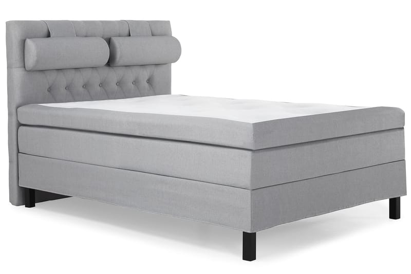 Sänkypaketti Olivia 140x200 Diamant Sängynpääty V.harmaa - Polyeetteri Niskatyyny Suuri - Huonekalut - Sänky - Jenkkisängyt