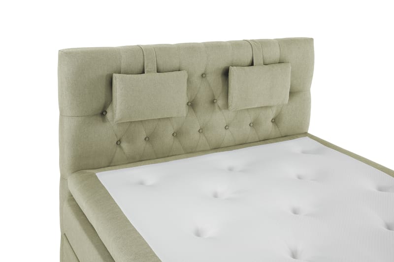 Sänkypaketti Olivia 140x200 Diamant Sängynpääty Vihreä - Polyeetteri Niskatyyny Pieni - Huonekalut - Sänky - Jenkkisängyt
