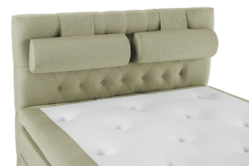 Sänkypaketti Olivia 140x200 Diamant Sängynpääty Vihreä - Polyeetteri Niskatyyny Suuri - Huonekalut - Sänky - Jenkkisängyt