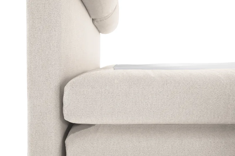 Sänkypaketti Olivia 140x200 Sileä Sängynpääty Beige - Niskatyyny Suuri Beige - Huonekalut - Sänky - Jenkkisängyt