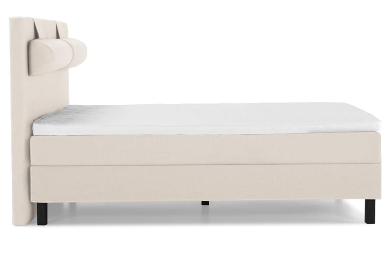 Sänkypaketti Olivia 140x200 Sileä Sängynpääty Beige - Vaahto Niskatyyny Suuri - Huonekalut - Sänky - Jenkkisängyt
